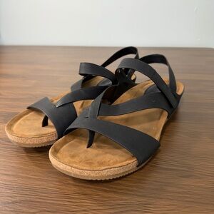 Eurosoft by‎ Sofft Gianetta Women’s Comfort Black Strappy Sandal Sz 11